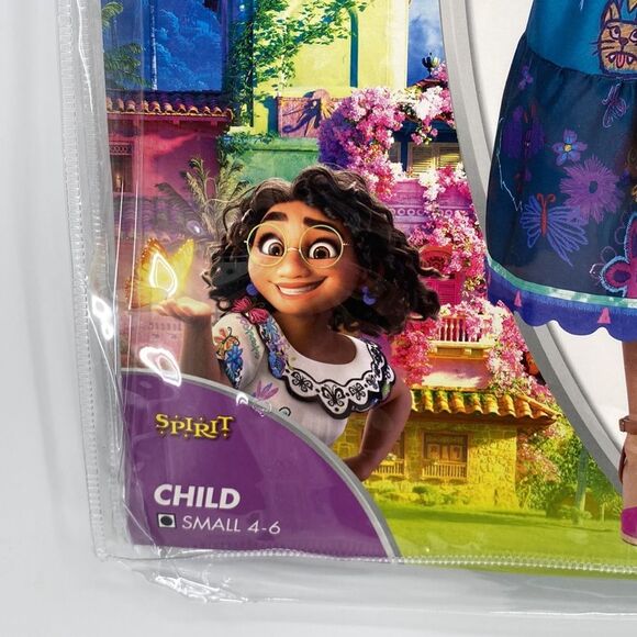 Disney Childs Encanto Mirabel Dress and Glasses Halloween Costume Small 4-6 - Picture 2 of 12